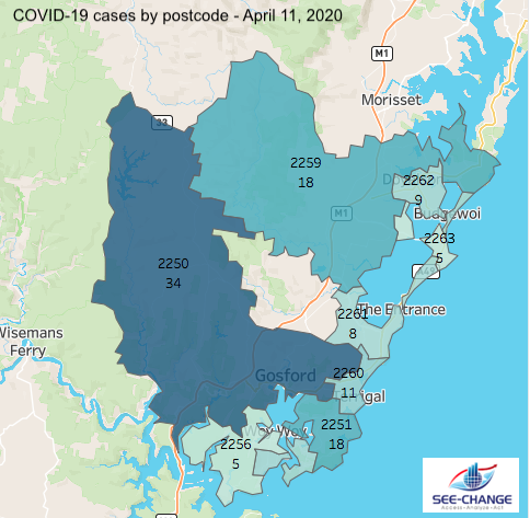 Central Coast Postcode Map Covid-19-Postcode-Map-April-11-2020 - Central Coast News